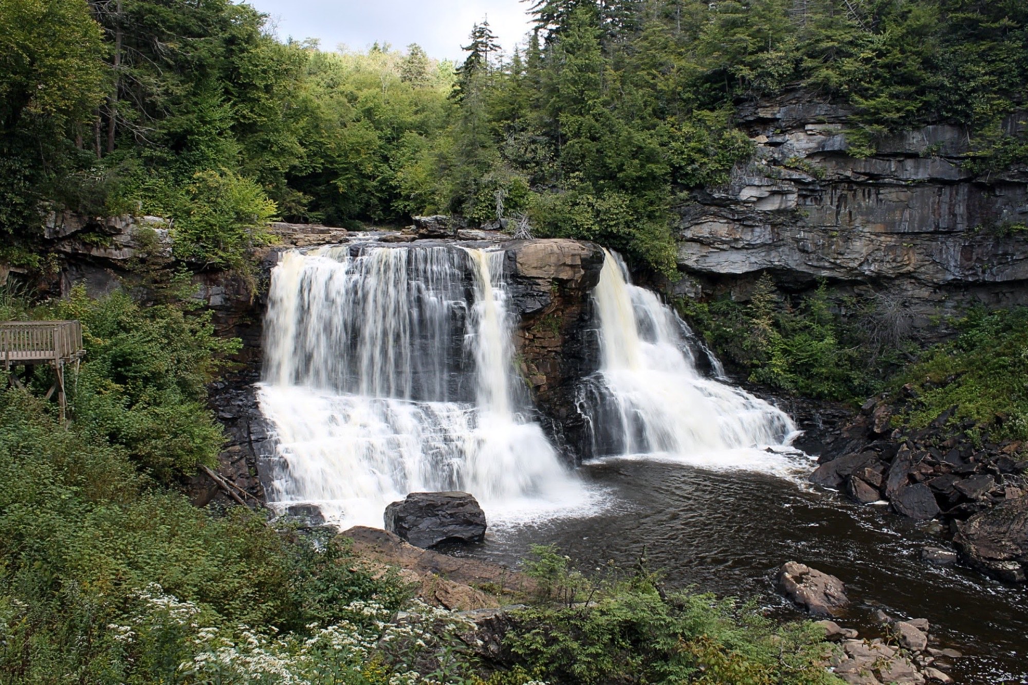 Blackwater Falls in summer